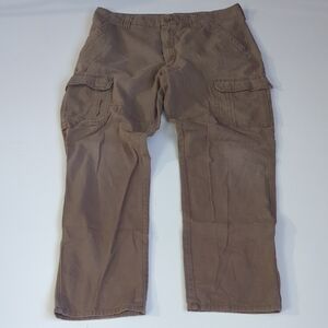 Wrangler Men's Relaxed Fit Straight Cargo Pants - Brown 36 x 32